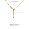 Stylish And Simple S925 Sterling Silver Classic Basic Versatile Adjustable Small Gold Ball Tail Chain Necklace Collarbone Chain
