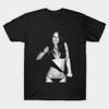 Mens Cotton Megan Fox T Shirt Vintage Black White Celebrity Portrait Retro Photoshoot Casual Gr
