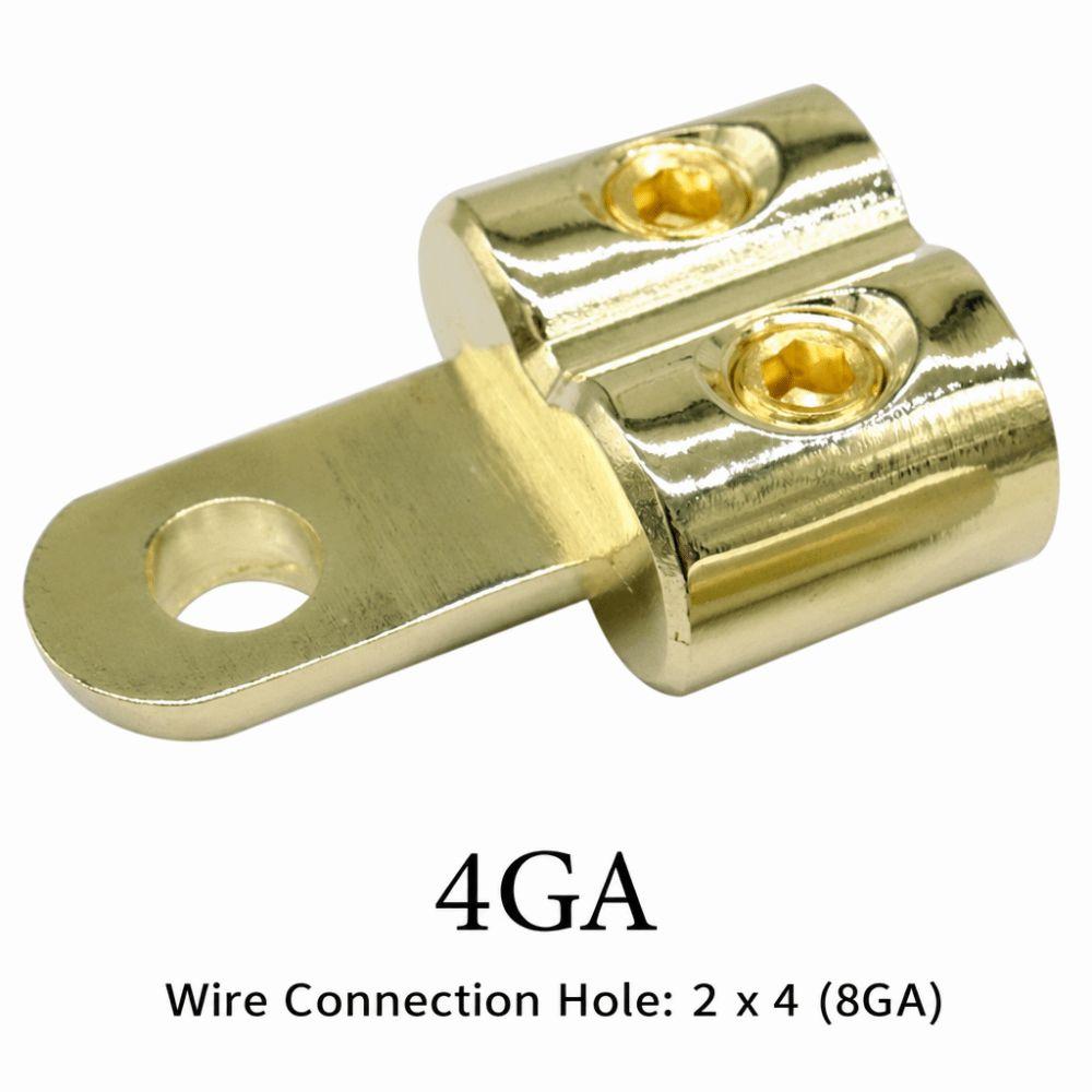 0GA 4GA Amp Input Reducer Brass Power Supply Reducer Durable Car Audio Terminal Connectors