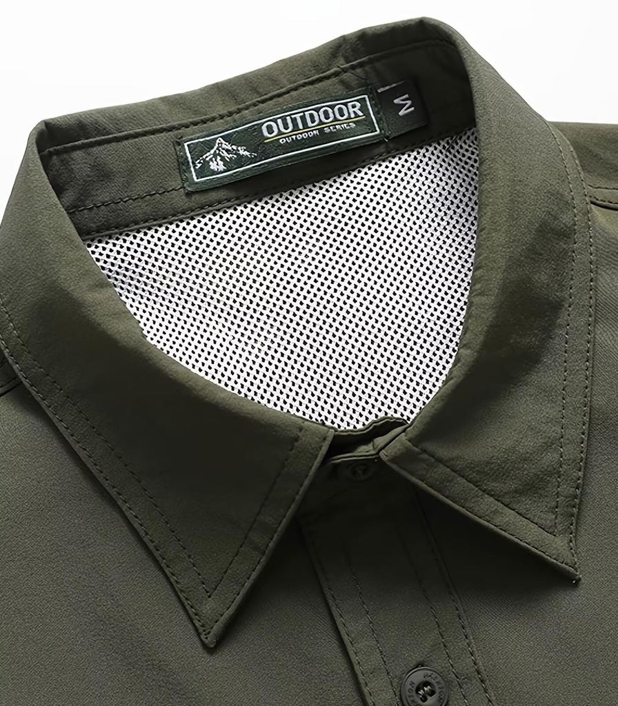 FTIMILD Short Sleeve Military Tactical for Outdoor and Solid Color Men's T-Shirt Activities, Work, Hiking, Summer, Lightweight,