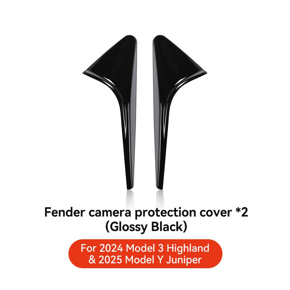 YZ Turn Signal Camera Trim Cover forTesla Model3Y 2025 2025 Accessories Side Leaf Board Protector ABS Matte Carbon Fiber Pattern