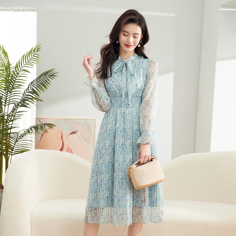 Iveni Fashion Puff Sleeve Floral Dress