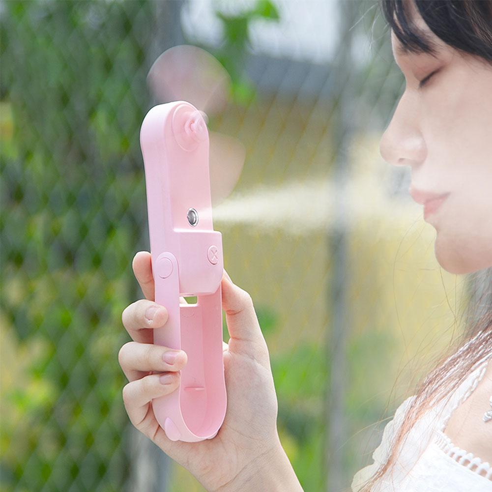 1 ks miniventilátor Přenosný ventilátor Dobíjecí Odolný Tichý Skládací Dobíjecí vodní sprej Funkce ventilátoru ZH