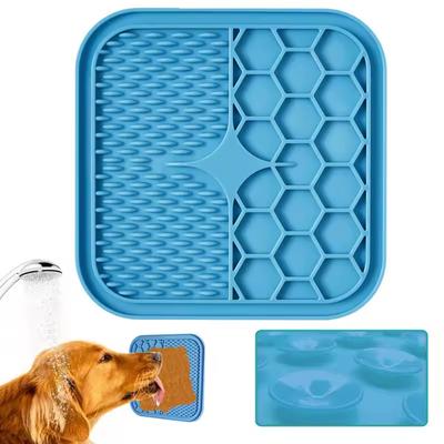 Pet Dog and Cat Anti-choking Slow Eating Tableware Tray Food Grade Silicone Licking Mat Licking Plate Pet Yogurt Placemat