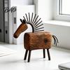 Vintage Horse Figurine Artistic Abstract Figurine, Rustic Statue for Desk Sculpture Tray Decoration, Farmhouse Animal Shape Home Office