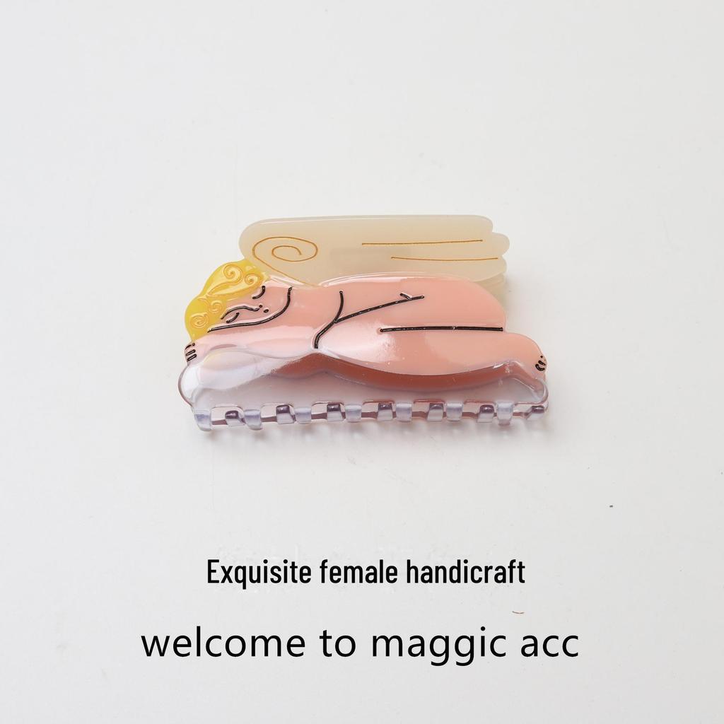 Evropská a americká sponka do vlasů Šnek Slunečnice Andělské vlasy - Acetátová dámská žabka Vlasový doplněk