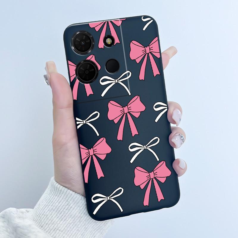 For TCL 503 K33 T513Z K32 T513W Case Luxury Cute Love Rabbit Funny Black Matte Soft Silicone Back Cover Shockproof Phone Case