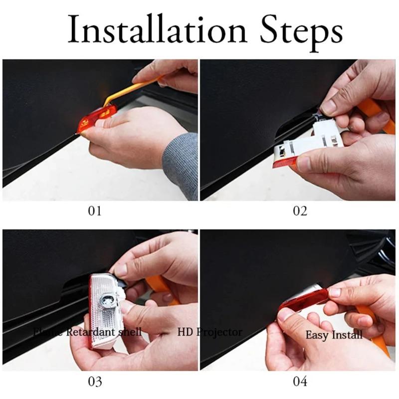 BGC1 New VW For VOLKSWAGEN VW 2Pcs LED puddle Projection warning Decoration Lamp For VW Touareg 2011-2013-2015-2018-2020-2022 Car D AH0
