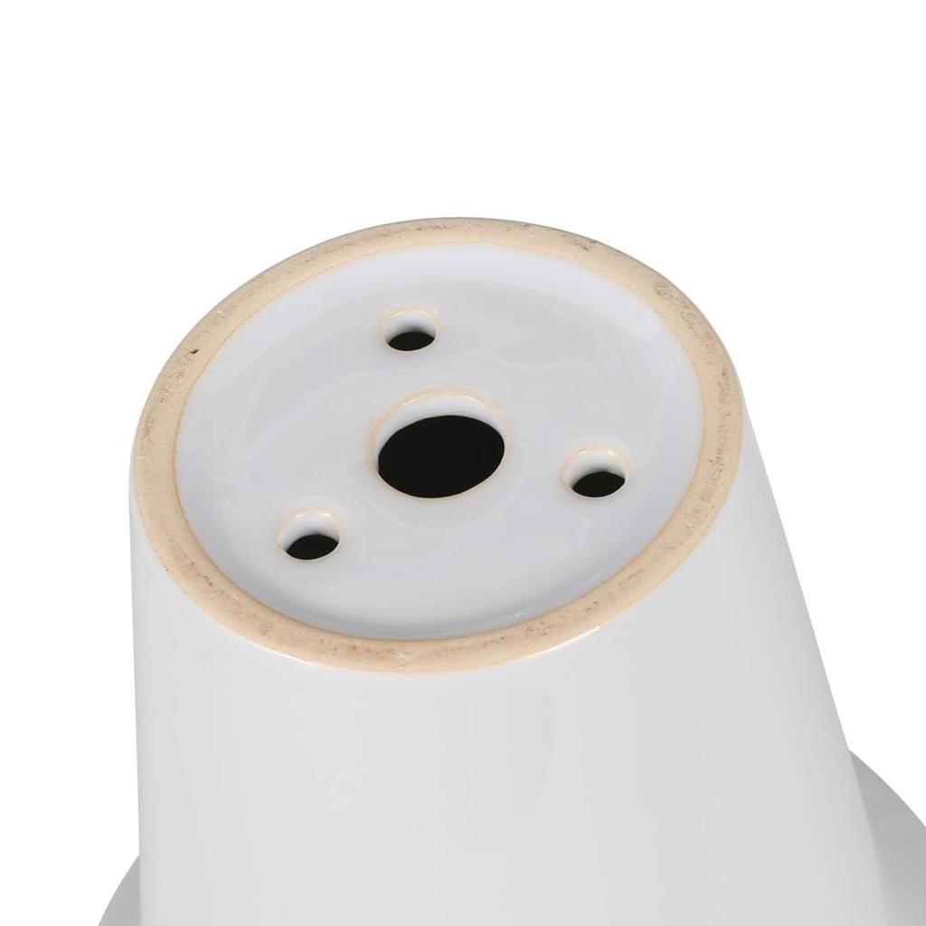 Dulton Botany Lang Pot S Hvit En blomsterpotte dekorert med et preget logo og jordstørrelse høyde diameter farger, høy, BOTANY, 4.5, 16.4cm, 14.6cm,