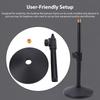 Desktop Microphone Stand Heavy Duty Metal Adjustable Height Desk Mic Stand with 5 8 to 3 8 Adapter Non Slip Pads for