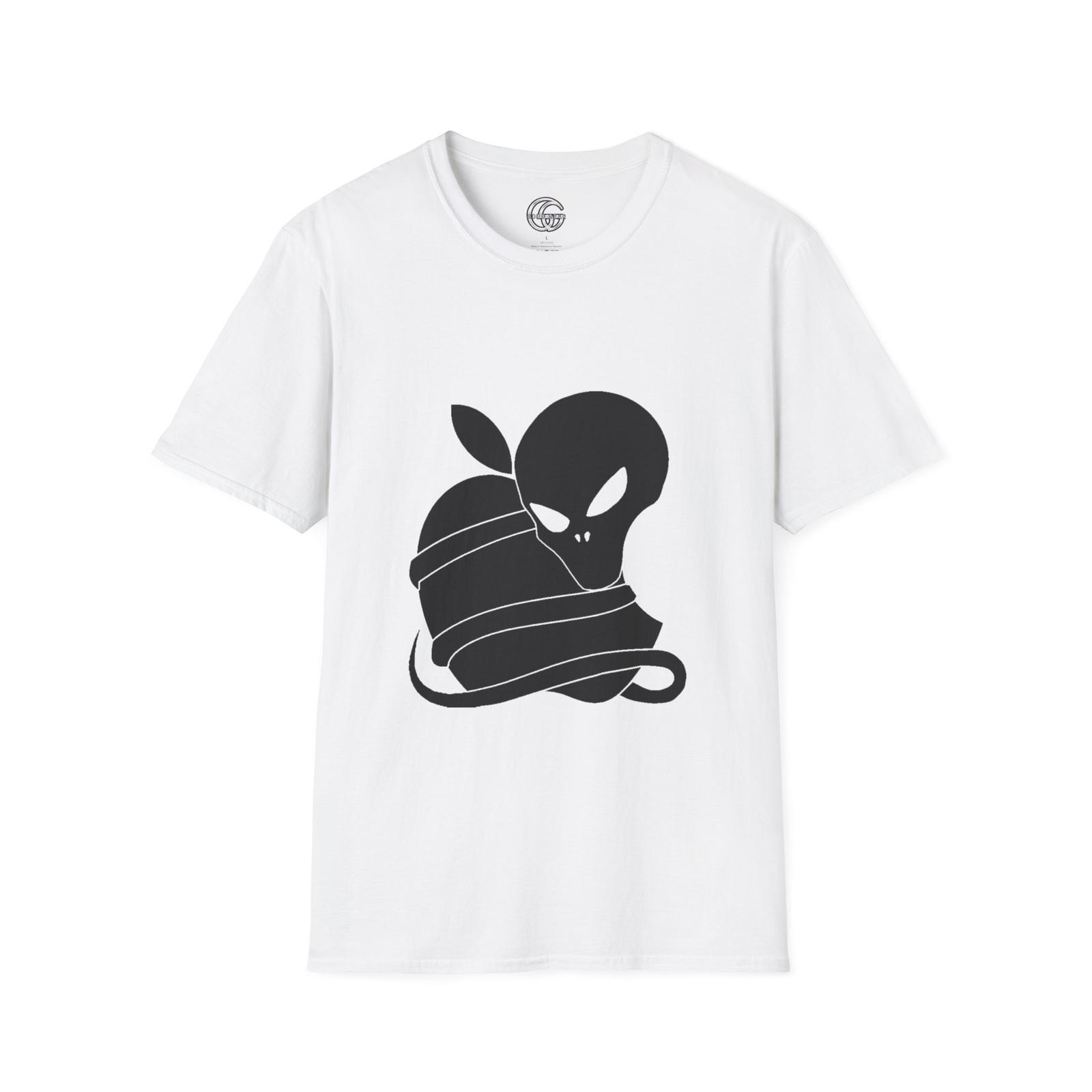 Forbidden Fruit T-Shirt Alien Technology Tee Apple Snake Logo Tee Garden Eden M