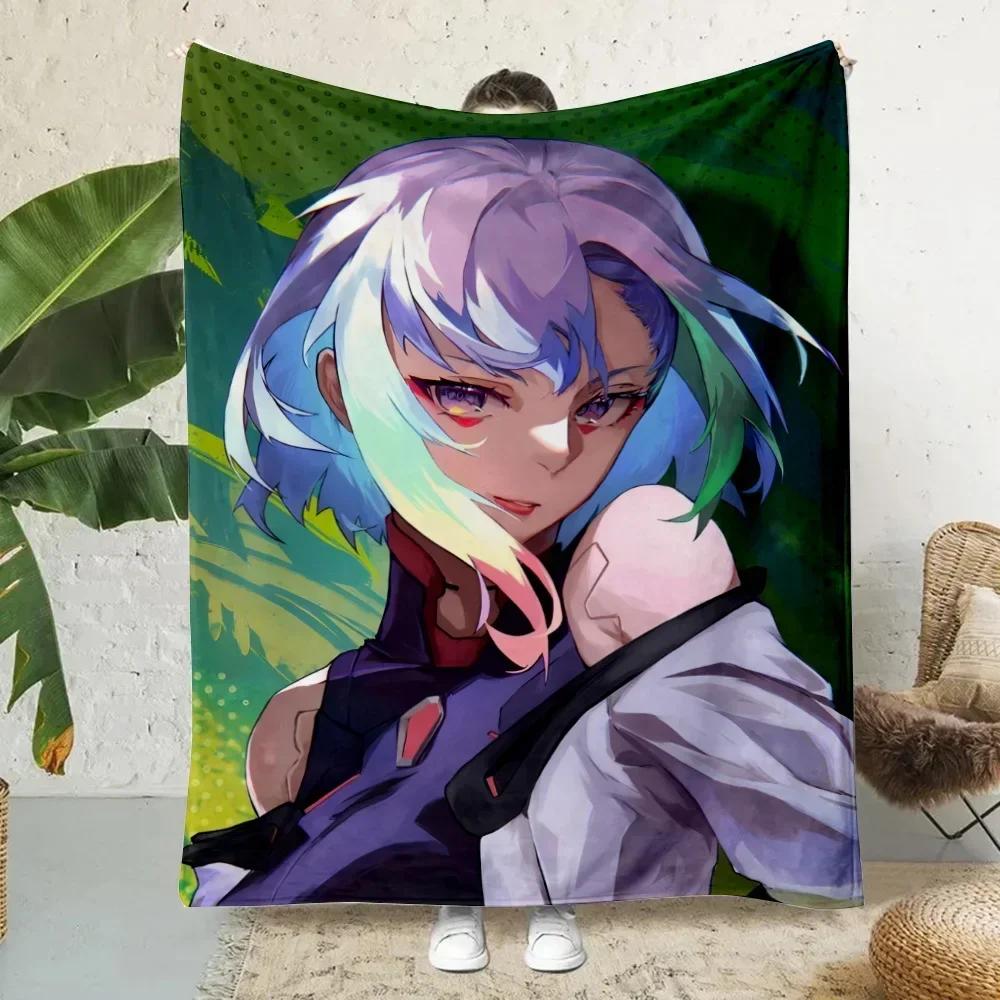 Cute Cartoon Rebecca Printed Picnic Blankets Warm Blanket Soft and Comfortable Blanket C-C-Cyberpunks-Home Travel Birthday Gift