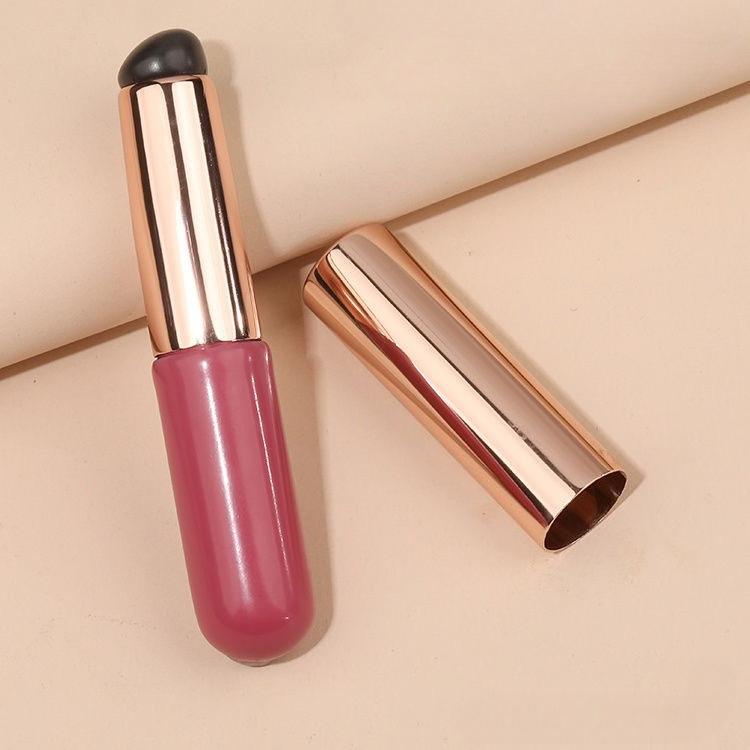1PC Silicone Lip Brush With Cover Cap Concealer Brush Like Fingertips Q Soft Lipstick Makeup Brushes Round Head No Broken