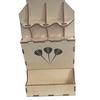Wooden Wall Mounted Dart Holder Stand Space-Saving With Storage Case Display Stand For Dart Enthusiasts Home Office Game Room