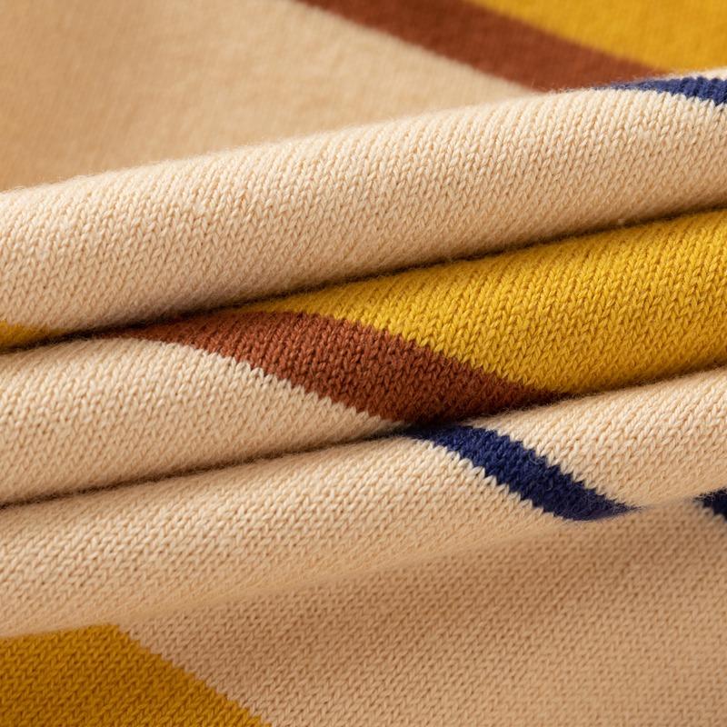 Trendig randig pojktröja 2024 Höst och Vinter Barnbroderad underdel Babysweater