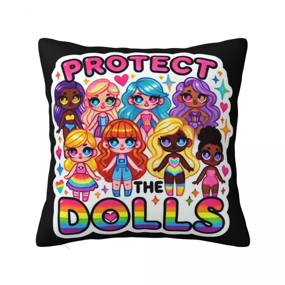 

Protect The Dolls Pillow Case Cushion Cover Awesome Decorative Pillowcase for Sofa 4040cm 30x30cm