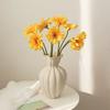 Orange Künstliche Gerbera Gänseblümchen Blume Echte Haptik Blütenblätter Blume Heim Hochzeit Dekor Gelbes Kunstblumenarrangement