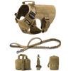 CANBOUN Tactical Military Vest Pet German Shepherd Golden Retriever Tactical Training Dog Harness And Leash Set For All Breeds D