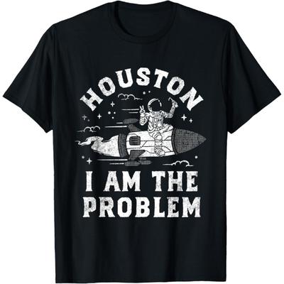 Houston Ich Bin Das Problem Lustiges Astronauten Raketen Weltraum T-Shirt(1)