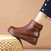 Thick-soled Warm Muffin Short Boots Women's Winter New Round-head Thickened Cotton Boots Martin Velvet Leather Boots