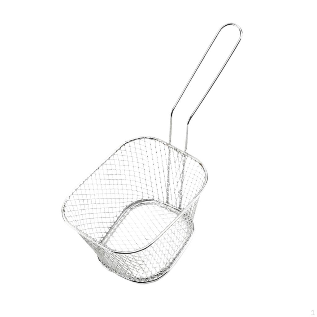 Deep Fry Basket,French Fries Basket,Portable,Frying Serving Basket Food Strainer for Barbecue
