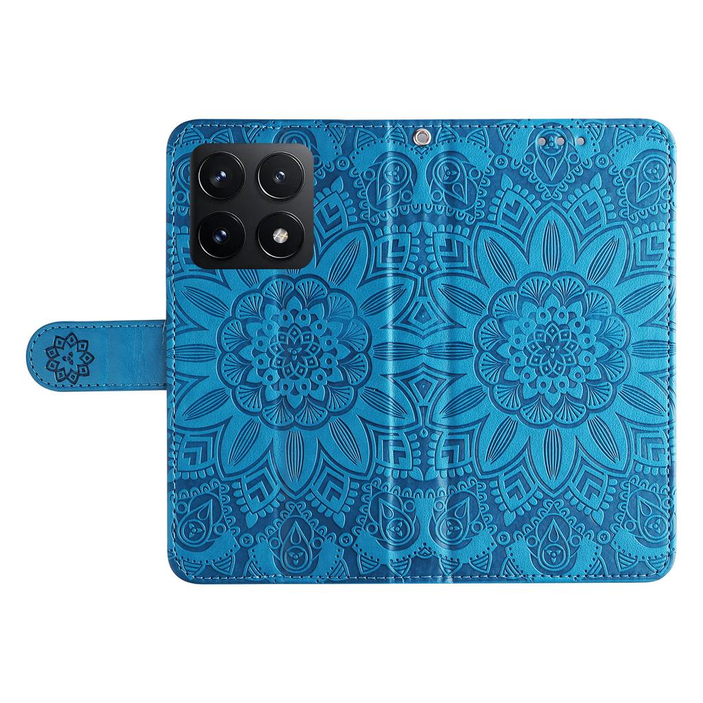 For Xiaomi 14T Case Sunflower Imprint Leather Wallet Phone Cover