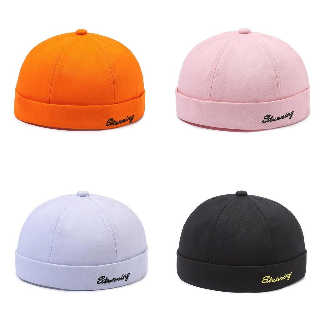 Cap Stwnning Letters Adjustable Breathable Round Top Hat Headwear Skullcap Gift