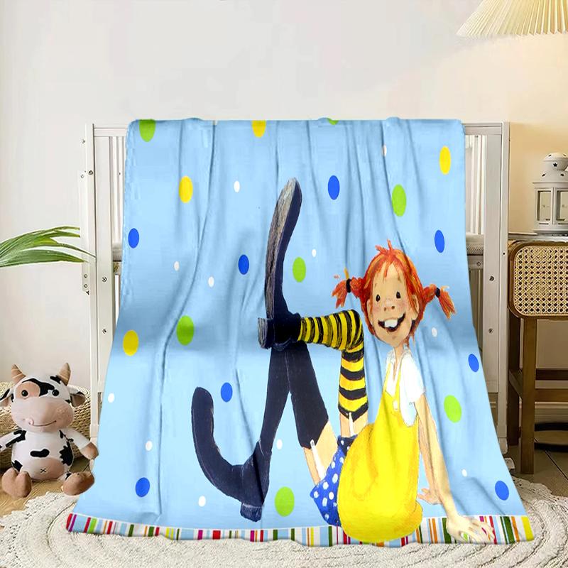 Pi-ppi And Horse Friendship Blanket Flannel Blanket for bed, sofa, Camping, Hiking, Picnic Essentials, gift for family Fan gifts