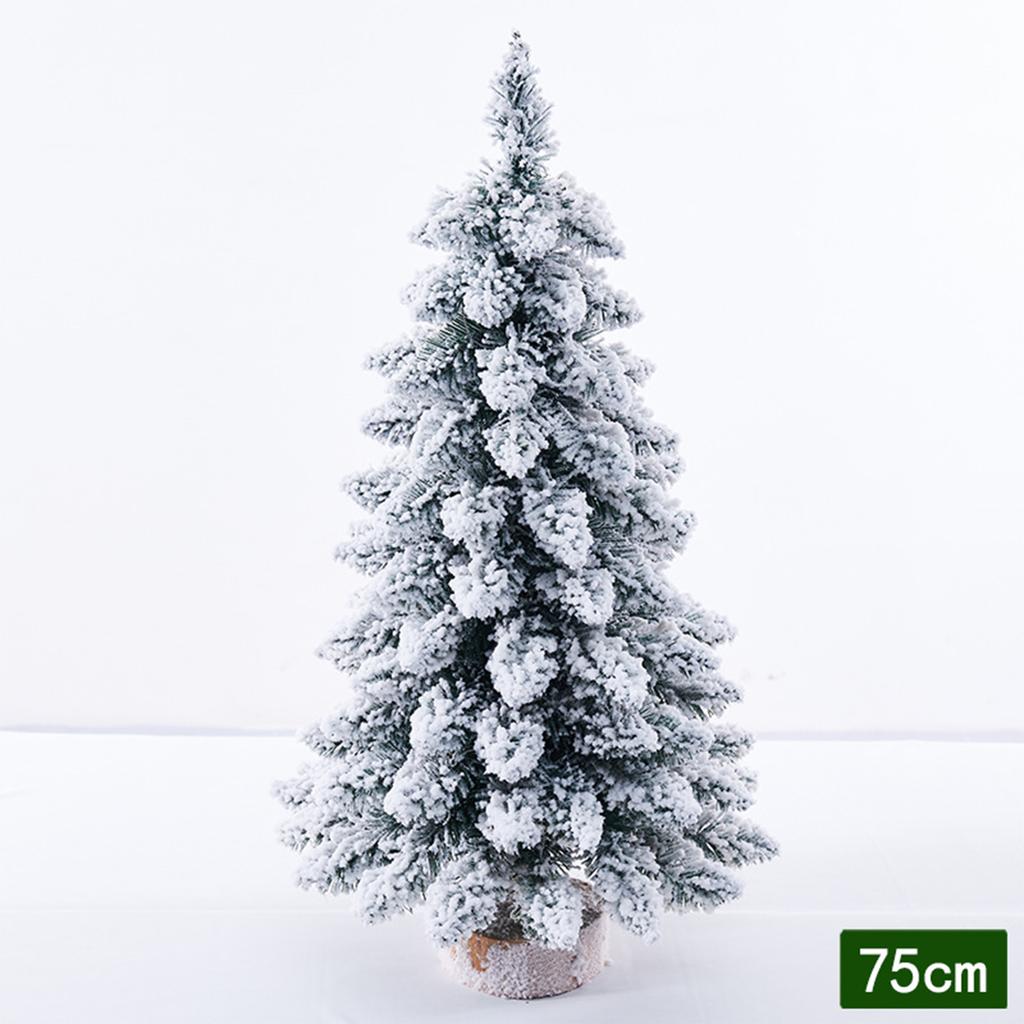Tabletop Xmas Tree with Light PVC Snow Flocked Mini Artificial Xmas Tree for Home Holiday Decoration