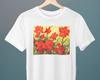 Clematis Red Flower, Nicolae Tonitza Painting, Unisex T-Shirt, Art T-Shirt, Flowers T-Shirt, Gift for Her, Gift for Him, Art Lover Gift