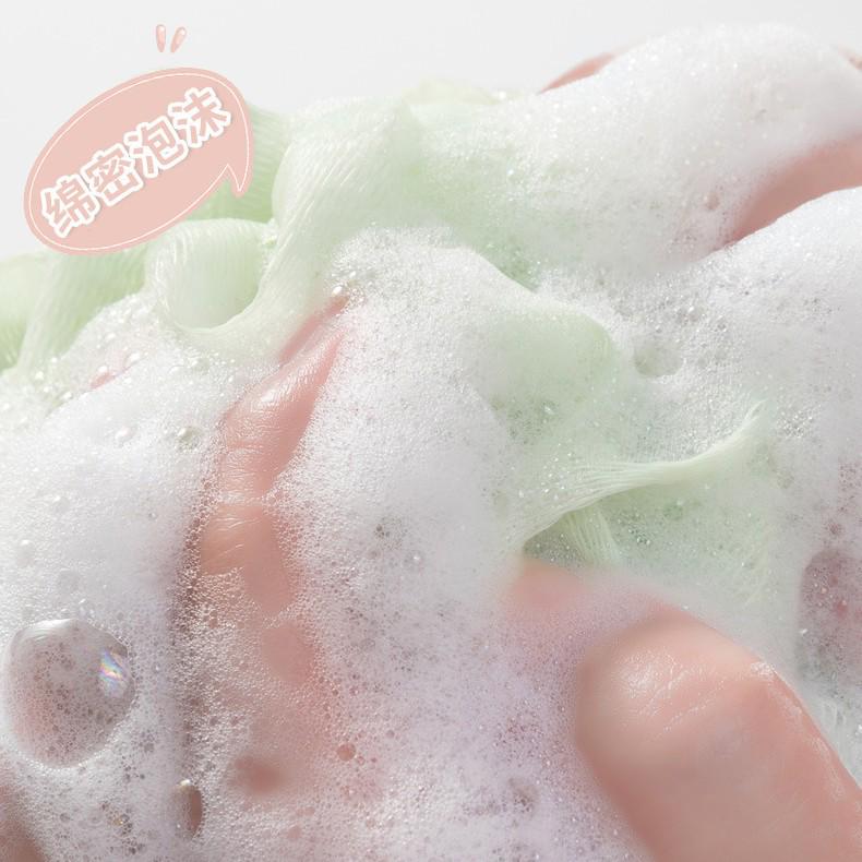 High-Grade Large Bath Sponge with Non-Dispersing Ribbon Design - Super Soft Women's Bathing Shower Ball