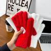 Mittens Women's Fashion Plush Thickened Double Layer Festive Red Full Finger Bag Warm and Cold-proof In Winter