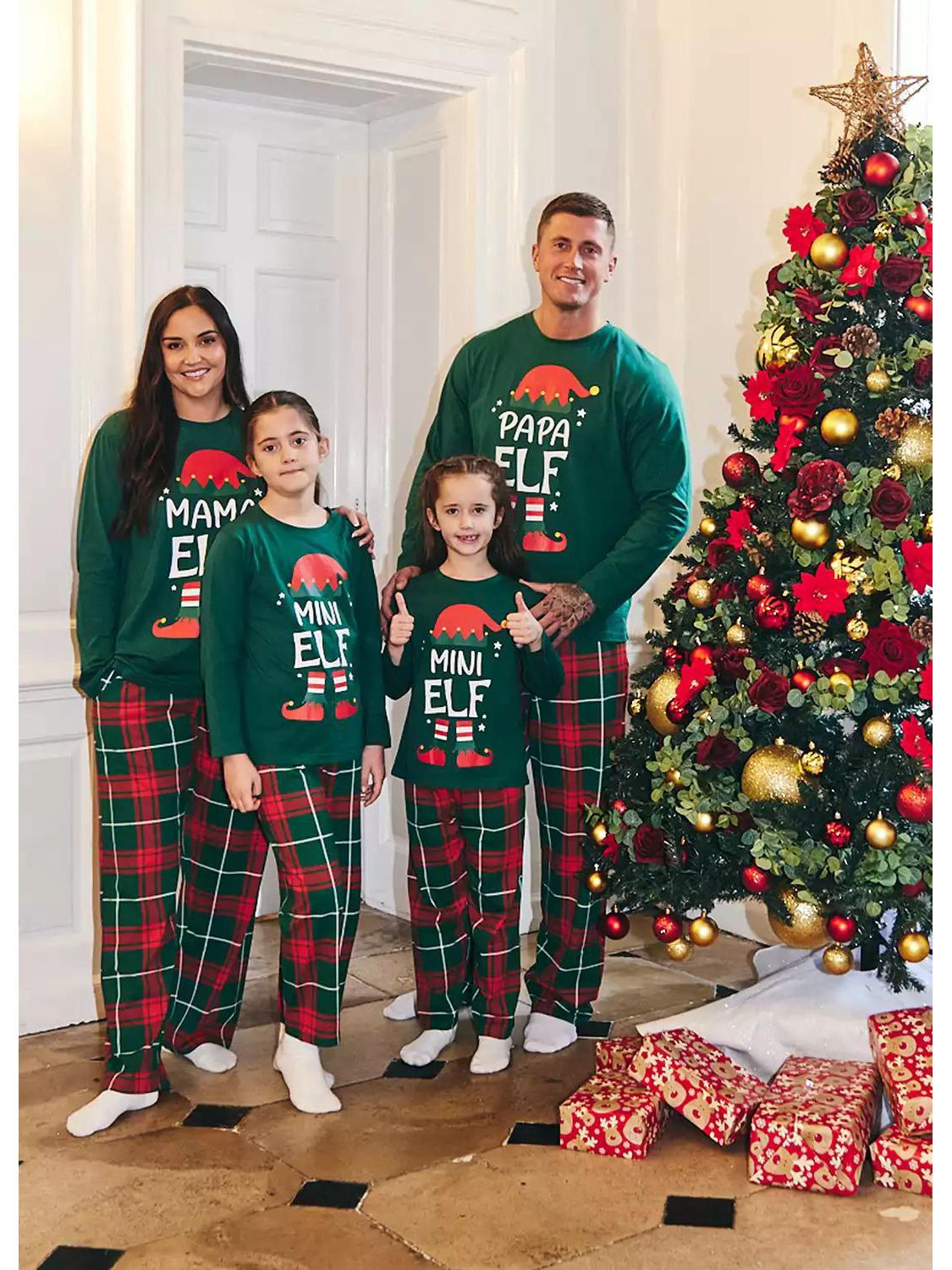 European/American Parent-Child Long Sleeve Pajama Set Baby 9M