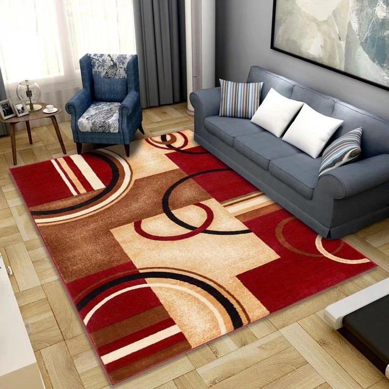 Postmoderner Nordischer Brauner Teppich Wohnzimmer Luxusdekoration Schlafzimmer Waschbar Große Fläche Lounge-Teppich Rutschfeste Eingangstürmatte