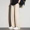 New Style of Edging Summer Ice Silk Trousers Men's Hong Kong Style Straight-leg Wide-leg Pants Ultra-thin Sports Pants