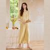 New Chinese Style Ramie Embroidered Two-Piece Set