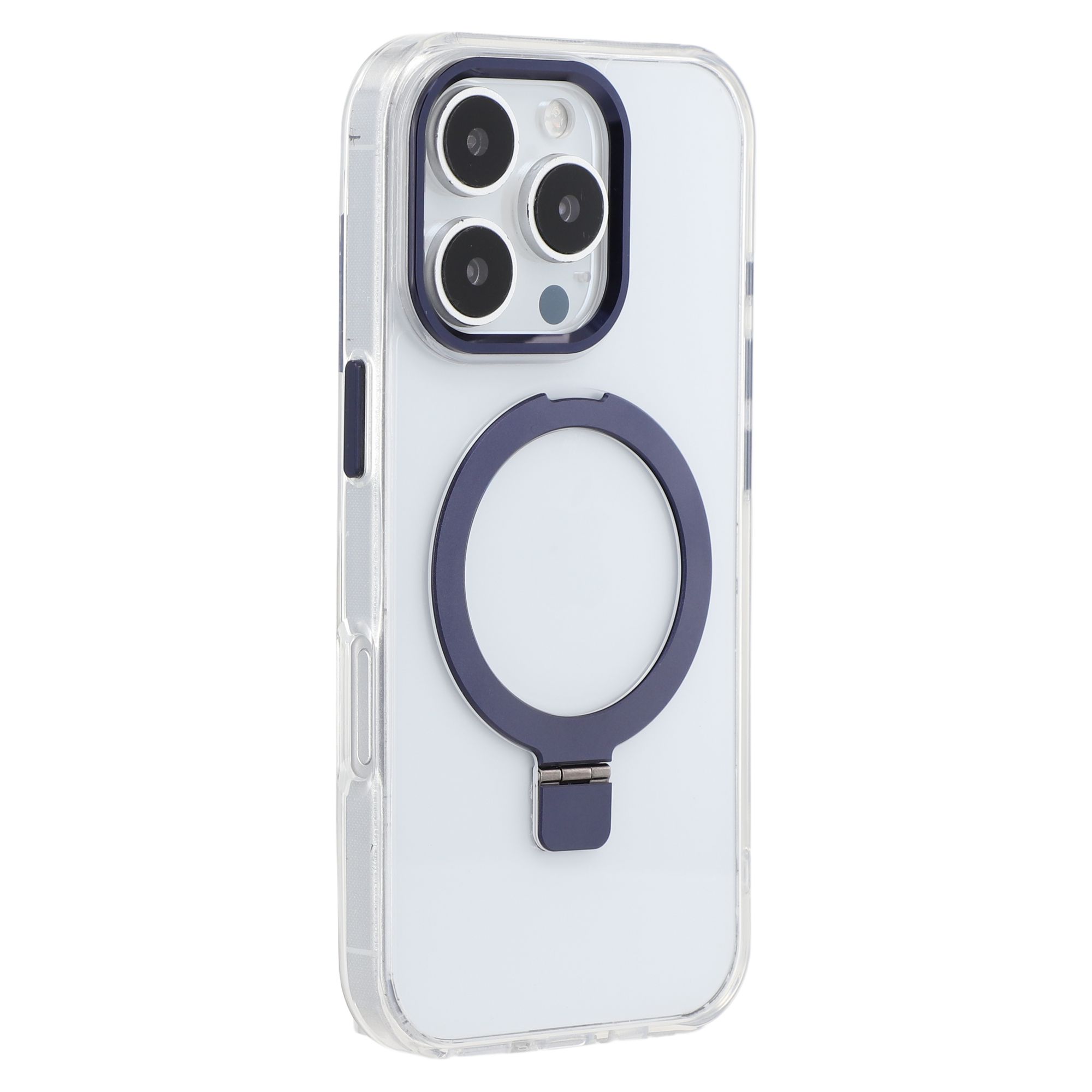 

For iPhone 16 Pro Case Compatible with MagSafe Kickstand TPU + PC Clear Phone Cover E