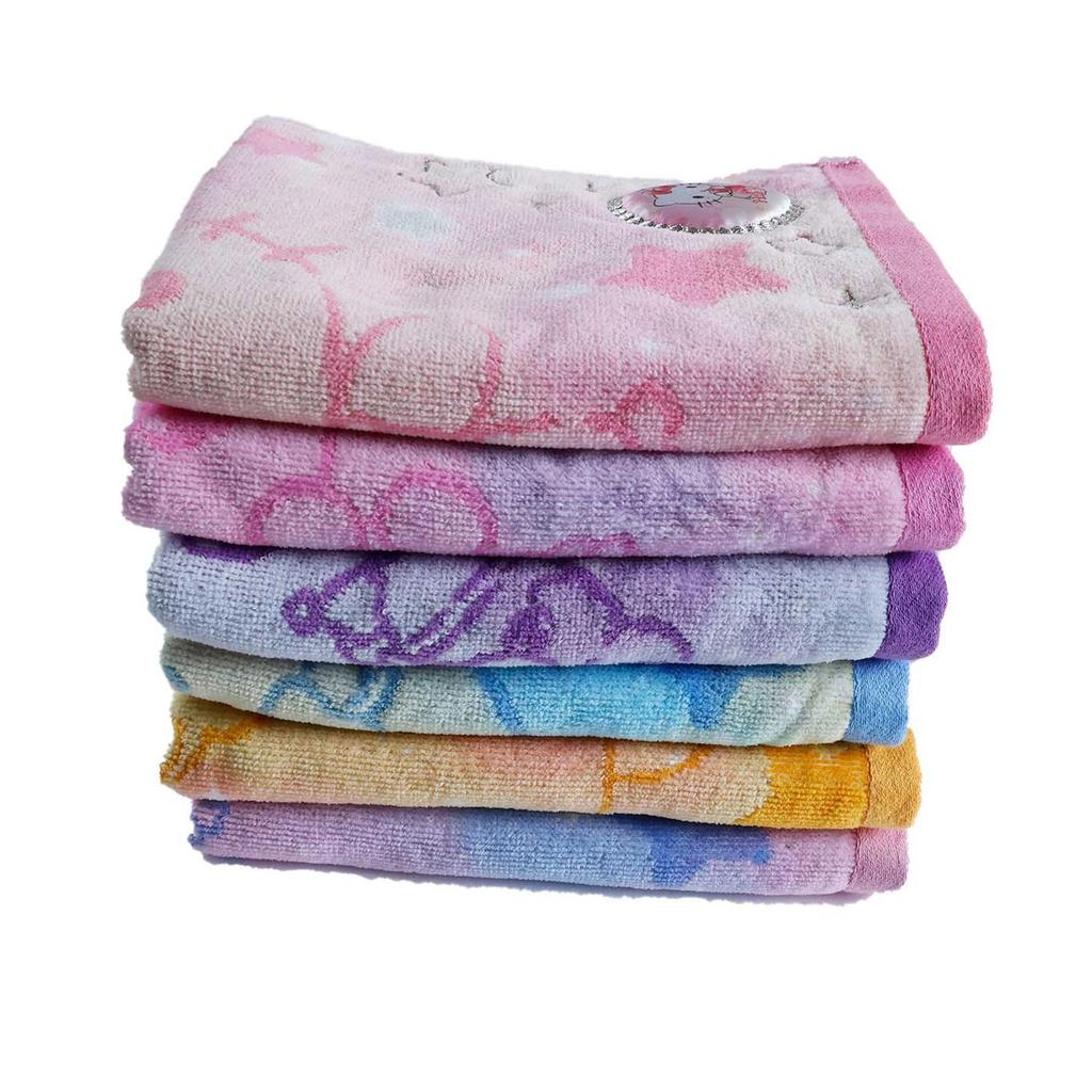 Marushin Face Sanrio Little Twin Yumekira Kiki Antibacterial and Perfect as a Gift for 3725008600 Towel, Stars, Lala, 100% Cotton, Deodorizing,