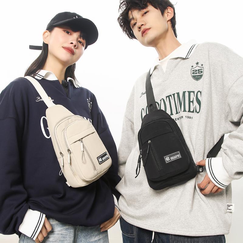 Bröstväska Lätt Student Crossbody-väska Utomhusridning Multifunktionell Midjeväska Fackrik Mobiltelefonväska