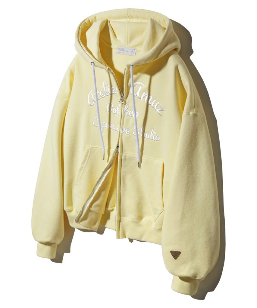 Bakken Atelier Amuz Zip-Up Hoodie Bk79892_Yellow
