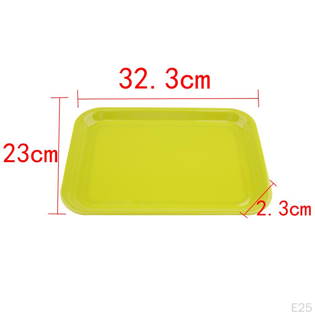 Serving Tray Melamine Plastics Dish Plate Hotel Restaurant Rectangular Platter