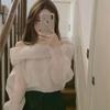 Shoulder shirt women's summer French design sense niche chic Korean chic gentle off-the-shoulder short top women's clothing