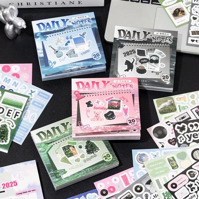 Yuxian Deco Quadrat Stanz-Aufkleber Tagebuch: Koreanischer Stil Planer & Collage-Materialien