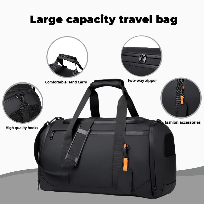 Large Capacity Travel Duffel Bag, Spacious Unisex Overnight Sports Gym Bag with Multiple Compartments, Perfect for Fitness, Outdoor Adventures
