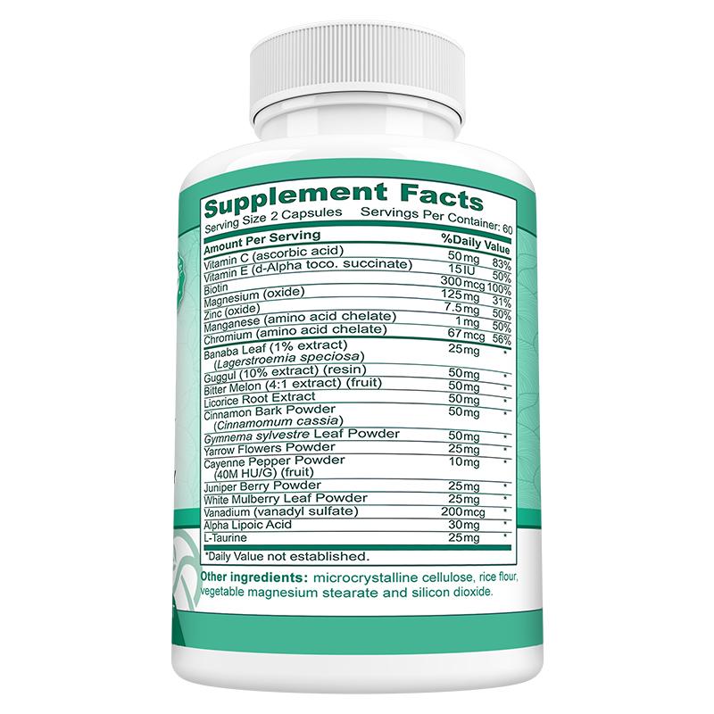 Daitea Blood Sugar Healthy Supplement with Cinnamon & Mulberry, 120 Capsules