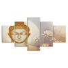 Buddha Calm State Painting 5 Piece Five Panel Wall Canvas Print Modern Art Poster Picture Home Decor Gift For Him For Her