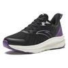 Anta Cloud Path Abrasion Resistant Low top Running Shoes Women's Black Purple 122345538-5