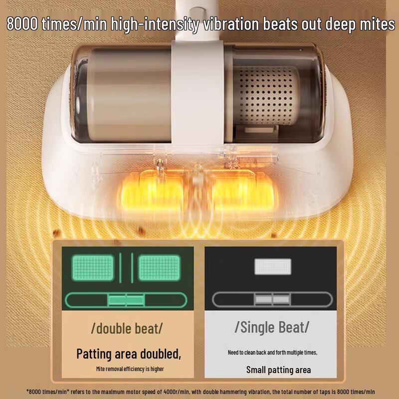 Bear Handheld Dust Mite Vacuum Cleaner with UV Sterilization and Hot Air