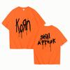Korn Music Concert Rock Band World Tour Pure Cotton T-shirt Personalized Street Versatile 2025 Summer Fashion T-shirt