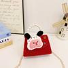Melody Hello Kitty Puppen Dekor Schulter Crossbody Tasche Künstliche Perlenhenkel für den täglichen Gebrauch